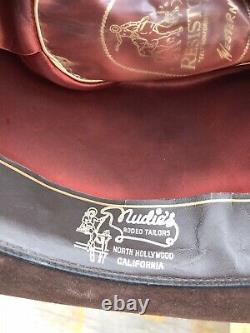Nudie Dk Chocolate Resistol Vintage Cowboy Hat 7 1/8 nudies very rare original