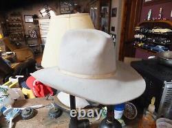 RAND Billings, MT Used Cowboy Hat 7 3/8 Rands Dark Silver/ Tan