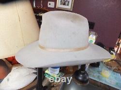 RAND Billings, MT Used Cowboy Hat 7 3/8 Rands Dark Silver/ Tan