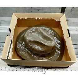 RARE Stetson 3x Beaver Cowboy Hat Med. 7 1/4 Leather Strap & Feather 1534