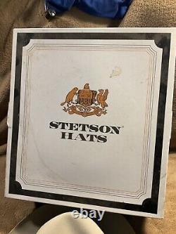 RARE Stetson James Dean Mens Tan Beaver Fur Felt 4x Cowboy Hat Original Box