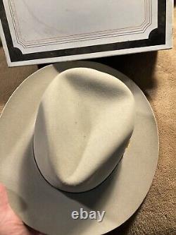 RARE Stetson James Dean Mens Tan Beaver Fur Felt 4x Cowboy Hat Original Box