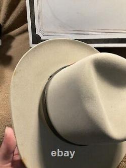 RARE Stetson James Dean Mens Tan Beaver Fur Felt 4x Cowboy Hat Original Box