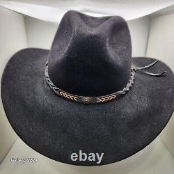 RCC Western Stores USA cowboy hat Sz 7 1/8 4XXXX BEAVER QUALITY Leather hatband