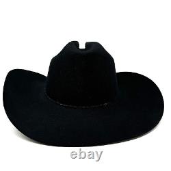 RESISTOL 3X Genuine Fur Felt Self Conforming Black Cowboy Hat