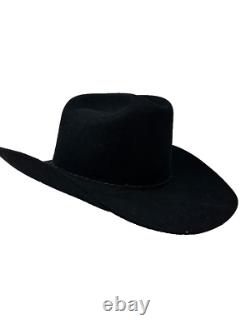 RESISTOL 3X Genuine Fur Felt Self Conforming Black Cowboy Hat