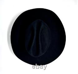 RESISTOL 3X Genuine Fur Felt Self Conforming Black Cowboy Hat