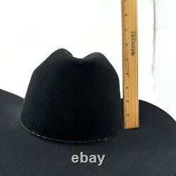 RESISTOL 3X Genuine Fur Felt Self Conforming Black Cowboy Hat