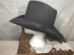 RESISTOL 4X BEAVER 4 XXXX Granite Grey Tycoon Cowboy Hat with Box (Size 7) EUC