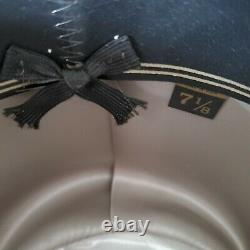 RESISTOL 4X BEAVER Granite Gray Cowboy Hat with Box Size 7 1/8 SHARP