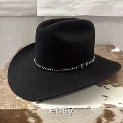 RESISTOL 4X Beaver Self Conforming Black Cowboy Western Hat Size 6 7/8 With Box