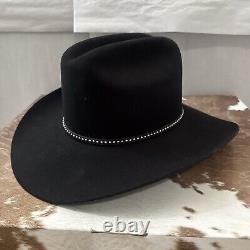 RESISTOL 4X Beaver Self Conforming Black Cowboy Western Hat Size 6 7/8 With Box