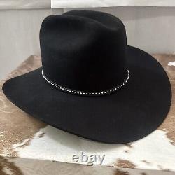 RESISTOL 4X Beaver Self Conforming Black Cowboy Western Hat Size 6 7/8 With Box