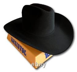 RESISTOL Black Gold 20X Felt Cowboy Hat with Resistol Brim Brush and Crown Brush