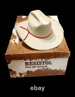 RESISTOL Men's Hat 4X Beaver LALOO Tan Self-Conforming Size 7 3/8 with BOX