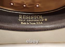 RESISTOL Men's Hat 4X Beaver LALOO Tan Self-Conforming Size 7 3/8 with BOX