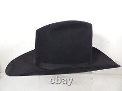 RESISTOL Self Conforming XXX Beaver Western Cowboy Hat, Navy Blue Size 6 3/4
