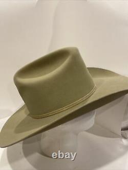 RESISTOL WESTERN HAT Size 7 1/4 TAN 4X BEAVER LONG OVAL Self Conforming Cowboy