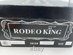 RODEO KING 7X BEAVER QUALITY COWBOY HAT BLACK LOW RIDER Sz 7 1/2 Mint