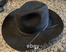 RODEO KING Custom Cowboy Hat Beaver Felt size 6 7/8 Black, Long Oval 4XXXX