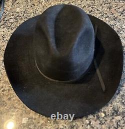 RODEO KING Custom Cowboy Hat Beaver Felt size 6 7/8 Black, Long Oval 4XXXX