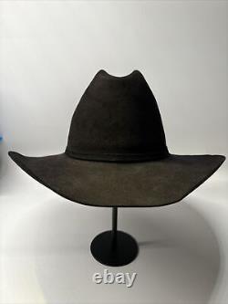 RODEO KING Custom Cowboy Hat Beaver Felt size 7 1/4 Black, Long Oval Trail West