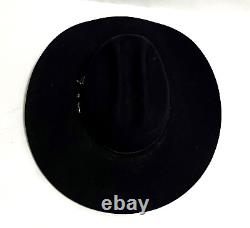 RODEO KING Men Black Felt 7X Beaver Quality 4 1/2 in. Brim Cowboy Hat Size 7 1/4