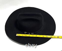RODEO KING Men Black Felt 7X Beaver Quality 4 1/2 in. Brim Cowboy Hat Size 7 1/4