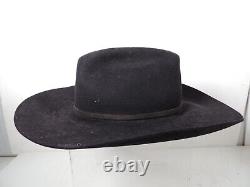 RODEO KING Western Cowboy Hat, Black 10X Beaver Quality Felt Size 7