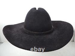 RODEO KING Western Cowboy Hat, Black 10X Beaver Quality Felt Size 7