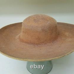 Rare Boss Plains Animal Fiber Handmade Stetson-Style Cowboy / Native Indian HAT