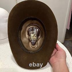 Rare Resistol Stagecoach Brown Beaver Fur Diamondback Rattlesnake Band Hat 7 USA