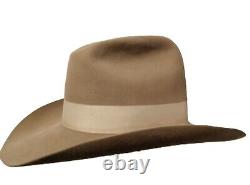 Rare Vintage John B Stetson 8X Doe Color Western/Cowboy Hat Size 7 1/4