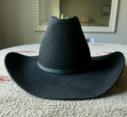 Rare Vintage Nudie 1960's Cowboy Hat Resistol XXX Beaver Deep Black Supreme con