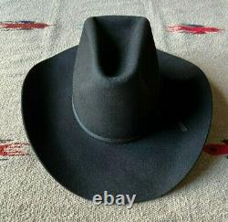 Rare Vintage Nudie 1960's Cowboy Hat Resistol XXX Beaver Deep Black Supreme con