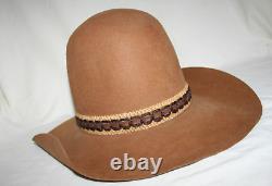 Rare Vtg Ten Gallon Cowboy Hat Hoss Fur Felt Western Rodeo Rockabilly Wild West