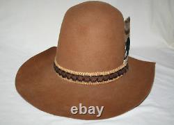 Rare Vtg Ten Gallon Cowboy Hat Hoss Fur Felt Western Rodeo Rockabilly Wild West