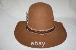 Rare Vtg Ten Gallon Cowboy Hat Hoss Fur Felt Western Rodeo Rockabilly Wild West