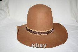 Rare Vtg Ten Gallon Cowboy Hat Hoss Fur Felt Western Rodeo Rockabilly Wild West