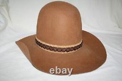 Rare Vtg Ten Gallon Cowboy Hat Hoss Fur Felt Western Rodeo Rockabilly Wild West