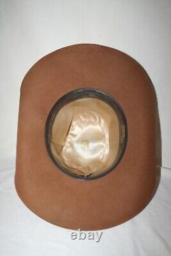 Rare Vtg Ten Gallon Cowboy Hat Hoss Fur Felt Western Rodeo Rockabilly Wild West