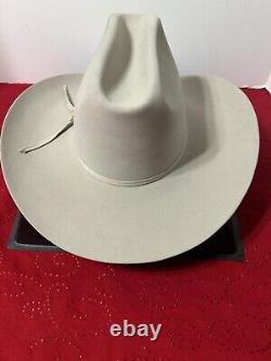 Resistol 15X Diamond Horseshoe Las Vegas Platinum Beaver Cowboy Hat Sz 7 1/8 LO