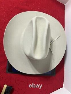 Resistol 15X Diamond Horseshoe Las Vegas Platinum Beaver Cowboy Hat Sz 7 1/8 LO