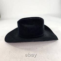 Resistol 20X Beaver Cowboy Hat Size 7 1/8 Long Oval Black Gold Western Hats