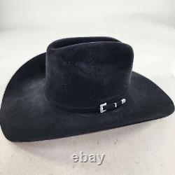 Resistol 20X Beaver Cowboy Hat Size 7 1/8 Long Oval Black Gold Western Hats