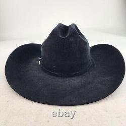 Resistol 20X Beaver Cowboy Hat Size 7 1/8 Long Oval Black Gold Western Hats