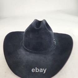 Resistol 20X Beaver Cowboy Hat Size 7 1/8 Long Oval Black Gold Western Hats