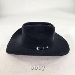 Resistol 20X Beaver Cowboy Hat Size 7 1/8 Long Oval Black Gold Western Hats