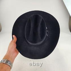 Resistol 20X Beaver Cowboy Hat Size 7 1/8 Long Oval Black Gold Western Hats