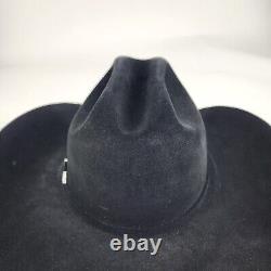 Resistol 20X Beaver Cowboy Hat Size 7 1/8 Long Oval Black Gold Western Hats